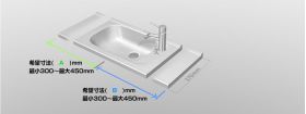 YS-CA洗面器一体カウンターW600-900