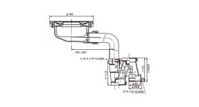 COMOシリーズ薄型横引排水部品KIT180Φ寸法図