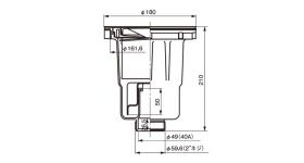 COMOシリーズ浅型下引排水部品SBK180Φ