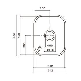 カラーシンク COMO-31寸法図